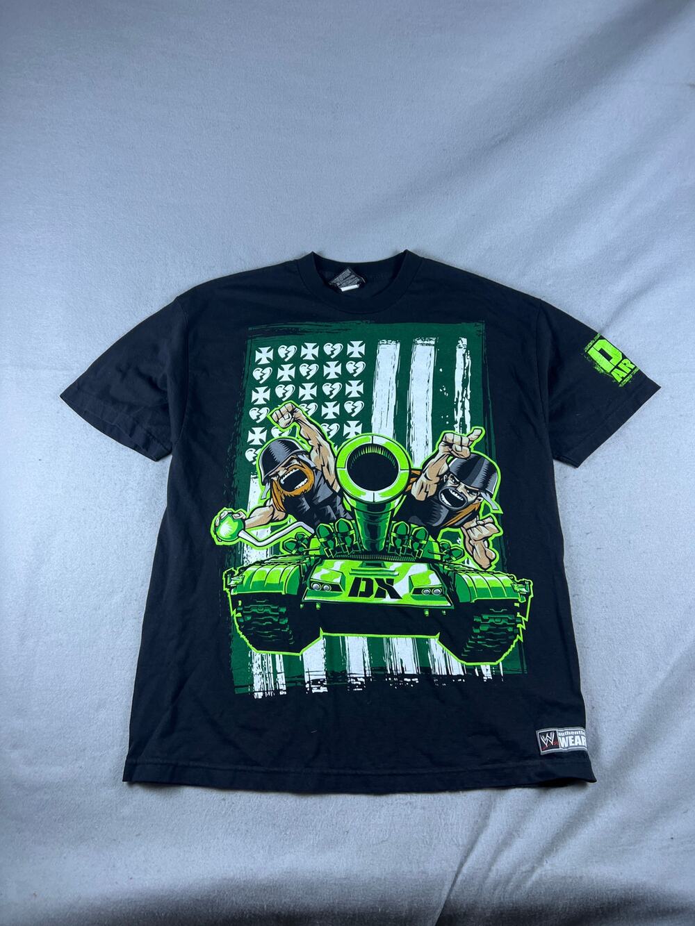 WWE Authentic T-Shirt Men XL Black DX D-Generation X Tank Wrestling Graphics Tee